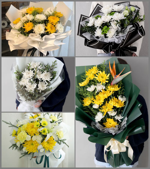 河南新乡封丘县赵岗镇白事花束代送